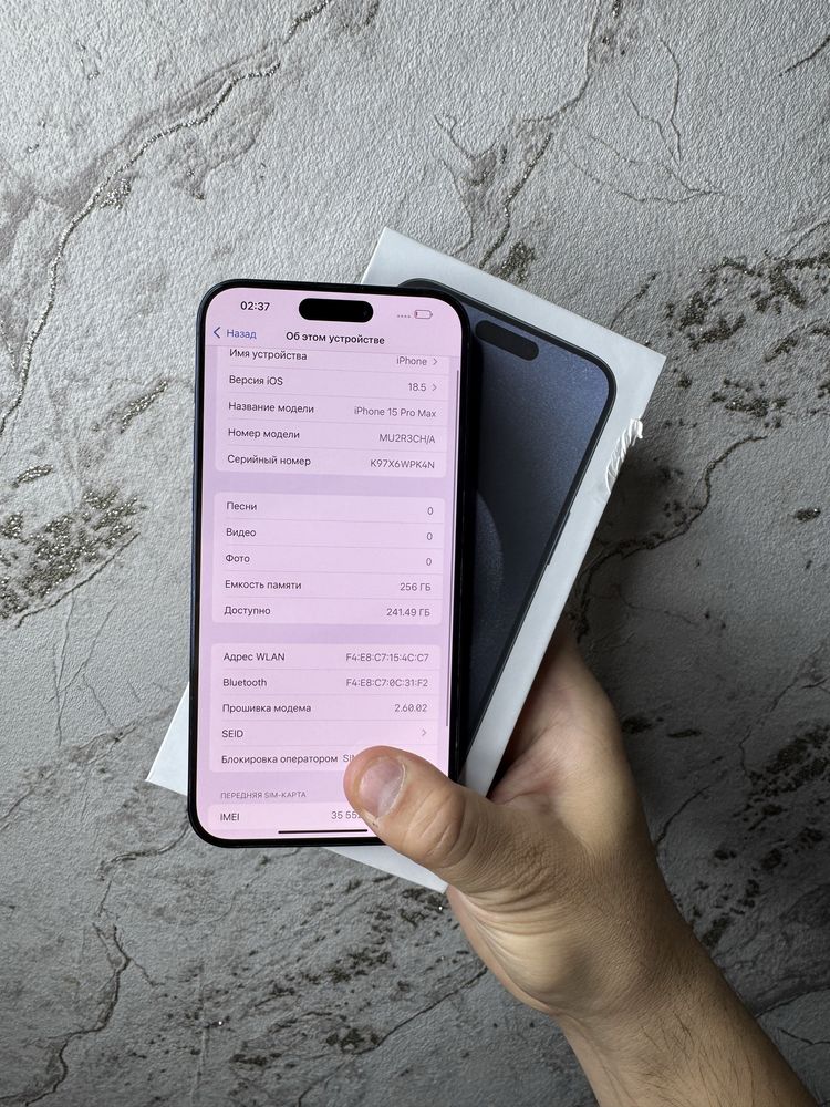 iPhone 15 ProMax 256Gb Natural Blue Akk: 92% Kelwamiz