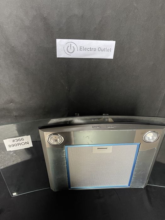 Promotie Hota decorativa sticla Hotpoint Ariston 90 cm HHGC97FLBX