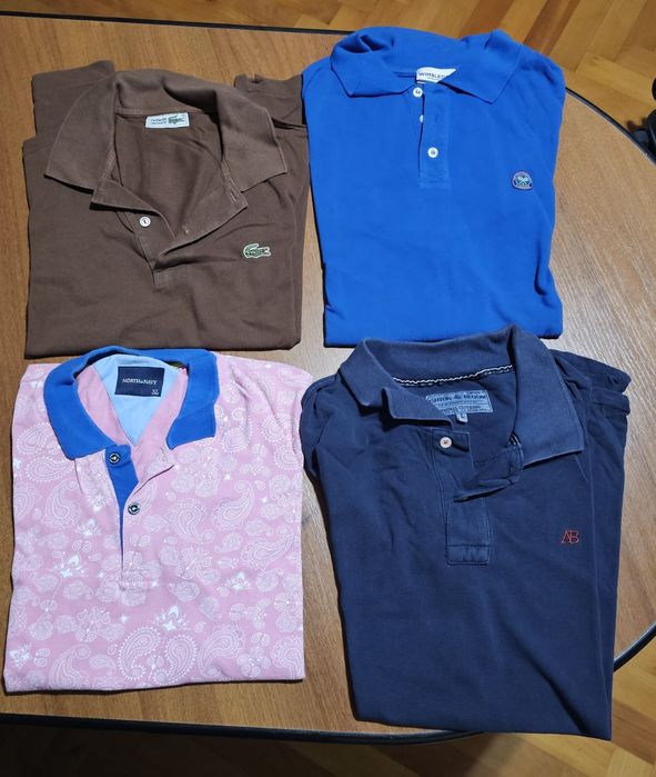 Pachet 4 tricouri Lacoste/ Wimbledon/ AB/ North & Navy