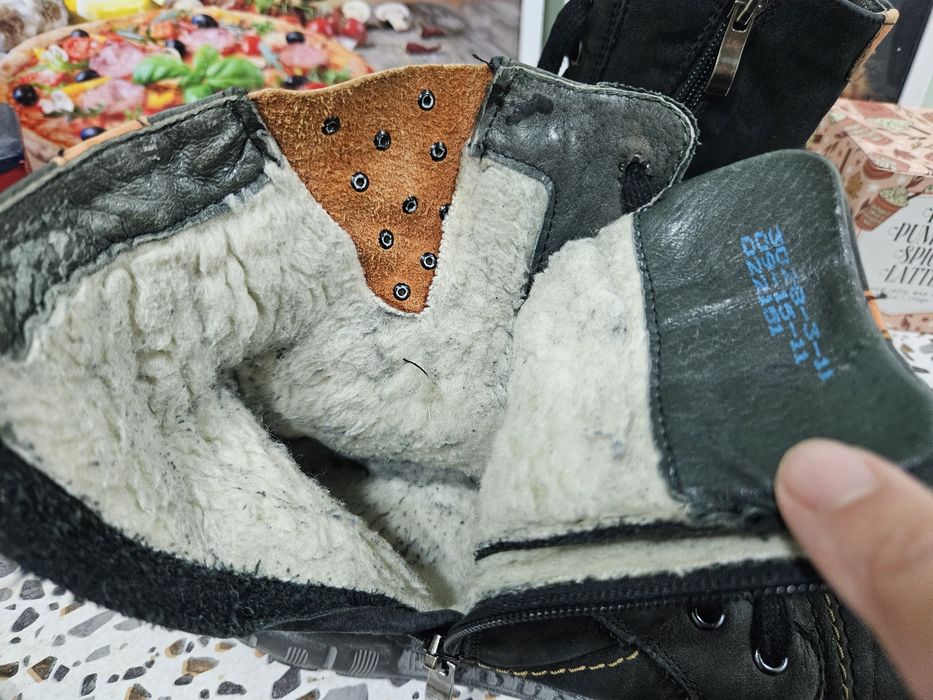 Топли боти естествена кожа N38