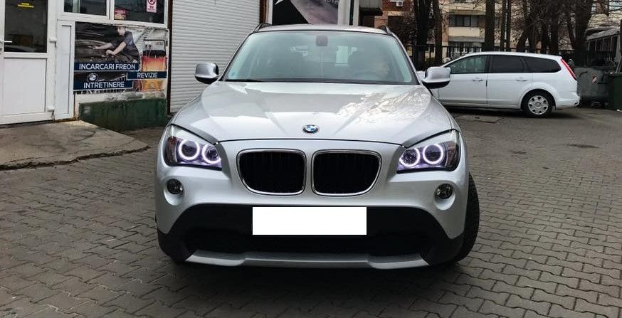 Kit Lupe BMW X1/X3 Lupe Bixenon+Xenon Canbus+Angel Eyes Alb