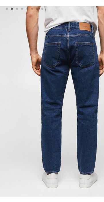 Blugi Ben tapered cropped  albastru inchis barbati 40 noi cu eticheta