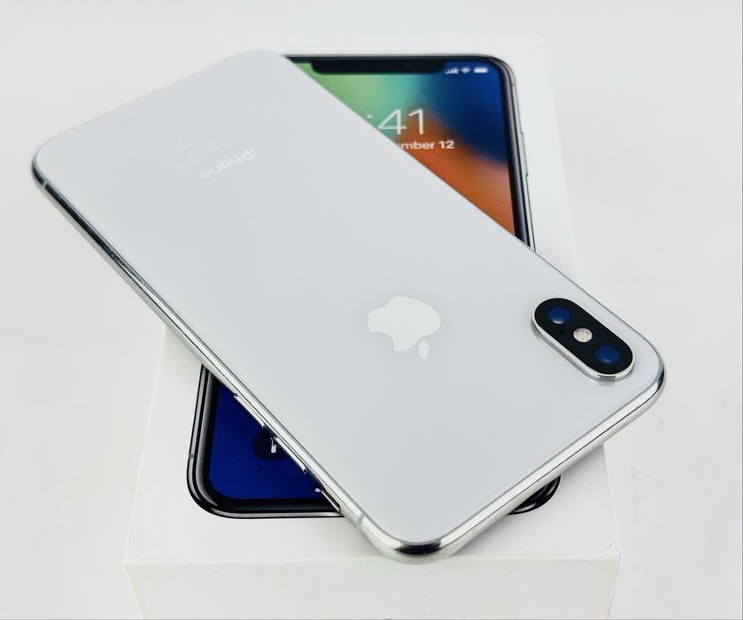 Apple iPhone X 64GB Silver 100% Батерия! Гаранция!