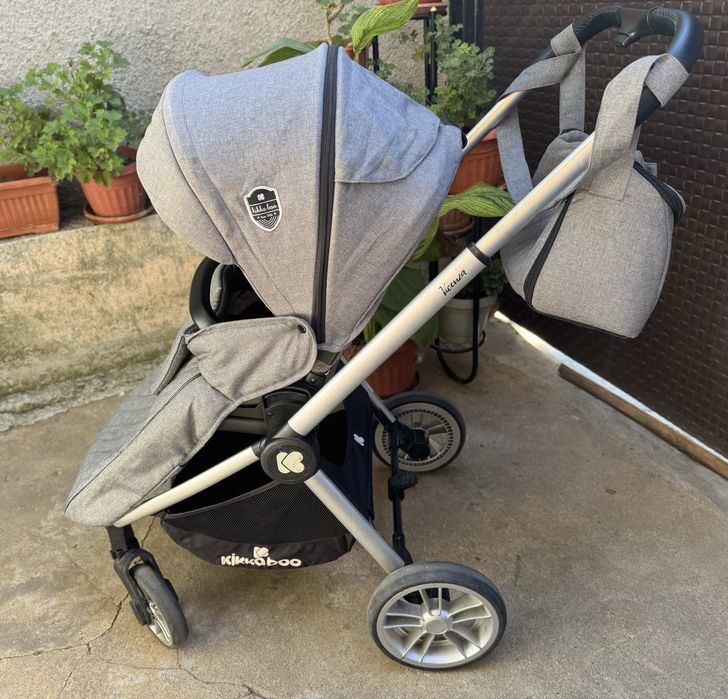 KIKKA BOO Комбинирана количка 3в1 VICENZA GREY