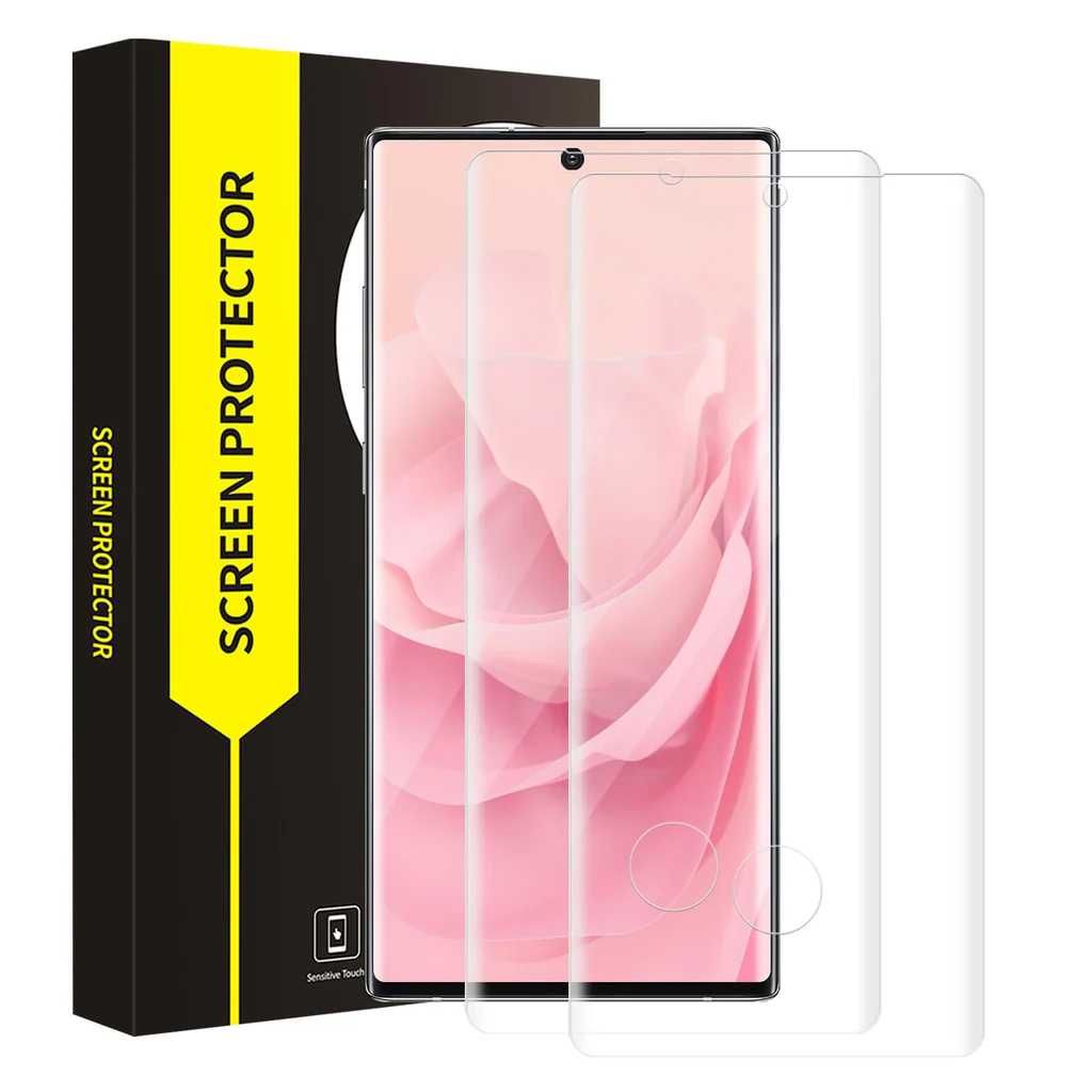 Set 2 folii sticla securizata pentru Galaxy Note 10 plus.