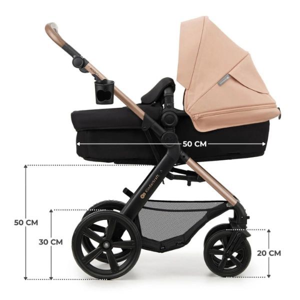 Комбинирана Детска (Бебешка)Количка Kinderkraft MOOV 2 3в1, Sand Beige