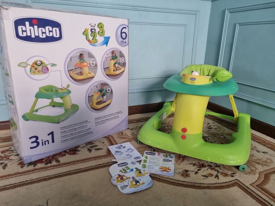 Chicco ходунок 3в1     качественный оченьочень прочный