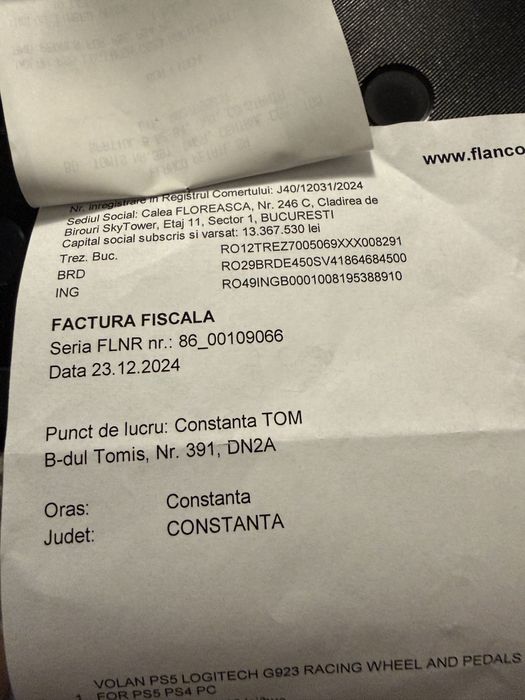 Vand Volan Logitech G923