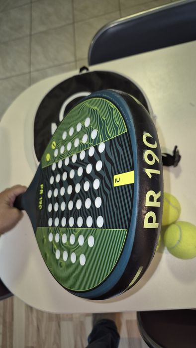 Racheta padel Kuikma PR190 Fiber Glass cu husa și Mingi padel