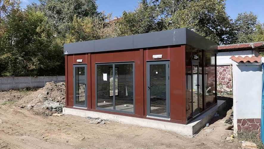 Casa modulara din panouri sandwich si structura metalica de vanzare