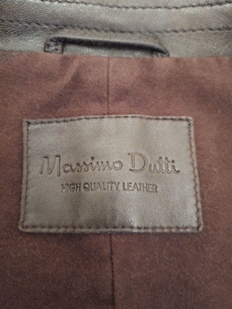 Продавам мъжко кожено яке Massimo Dutti