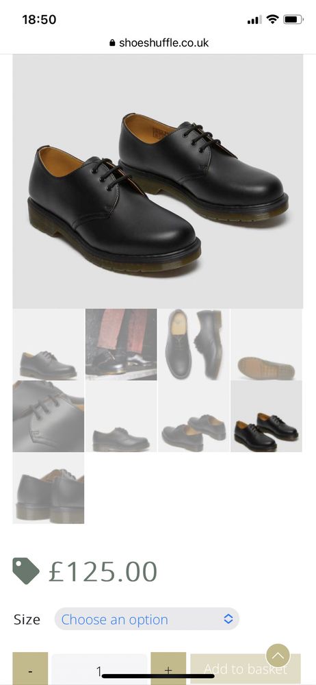 Dr.Martens 1461 Plain Welt Smooth Leather Oxford ‘Black , номер 44