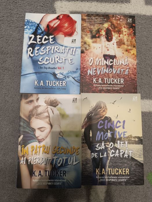 Vând 4 volume din seria Zece respirații scurte de K.A.Tucker