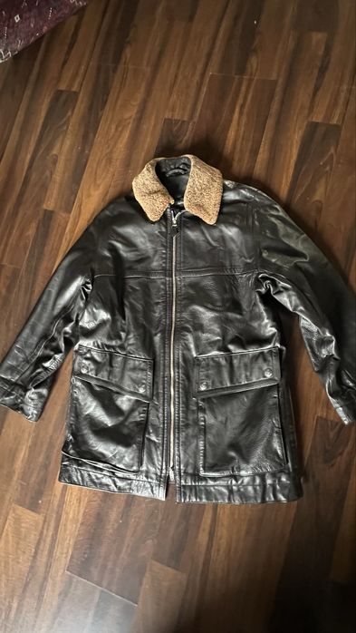 Jacheta groasa piele naturala mar L