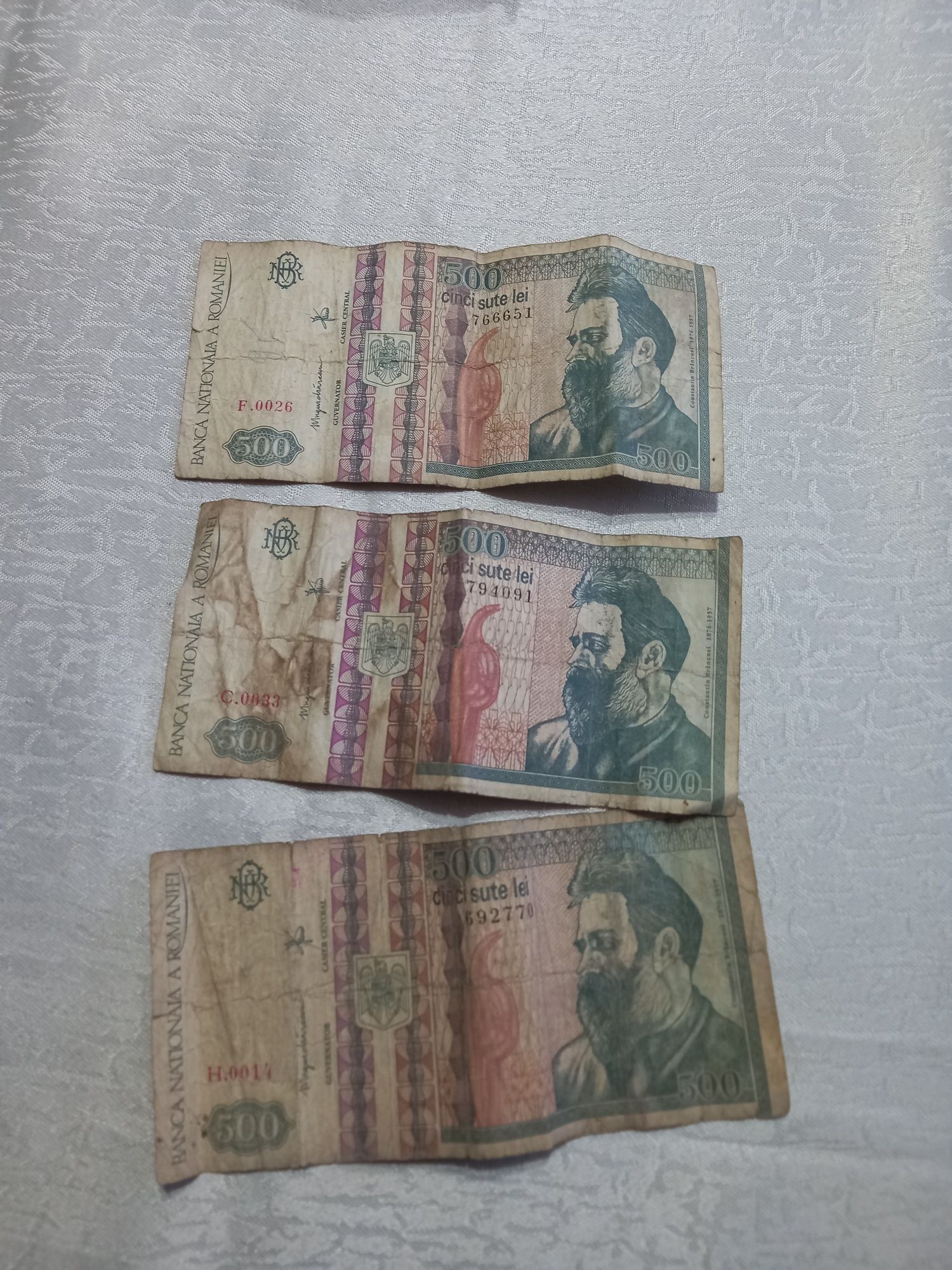 Vând bancnote de 500 lei , Constantin Brâncuși anul 1992