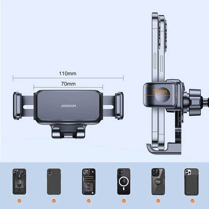 Suport telefon auto Joyroom, negru (JR-ZS283)
