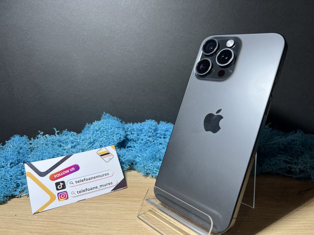 Iphone 15 Pro Max 256Gb Negru 24 luni garantie Telefoane Mures