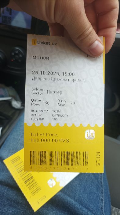 Million bilet bugun 15:00