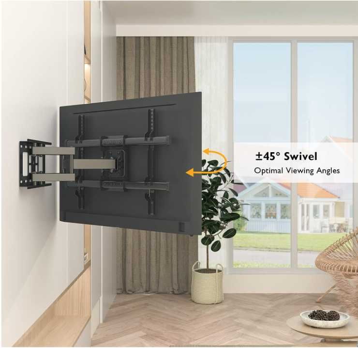 Suport TV de perete reglabil, diagonala  32-80 inch, Negru  -  Sigilat