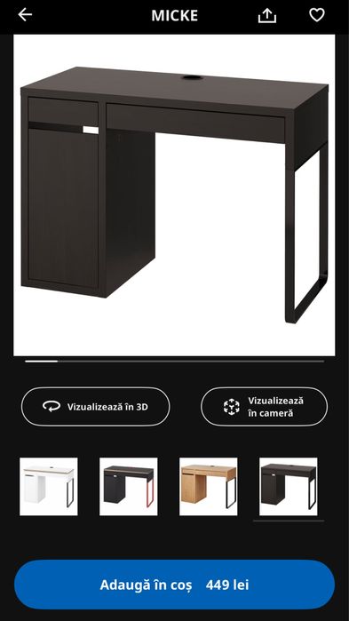 Birou IKEA Micke negru-maro