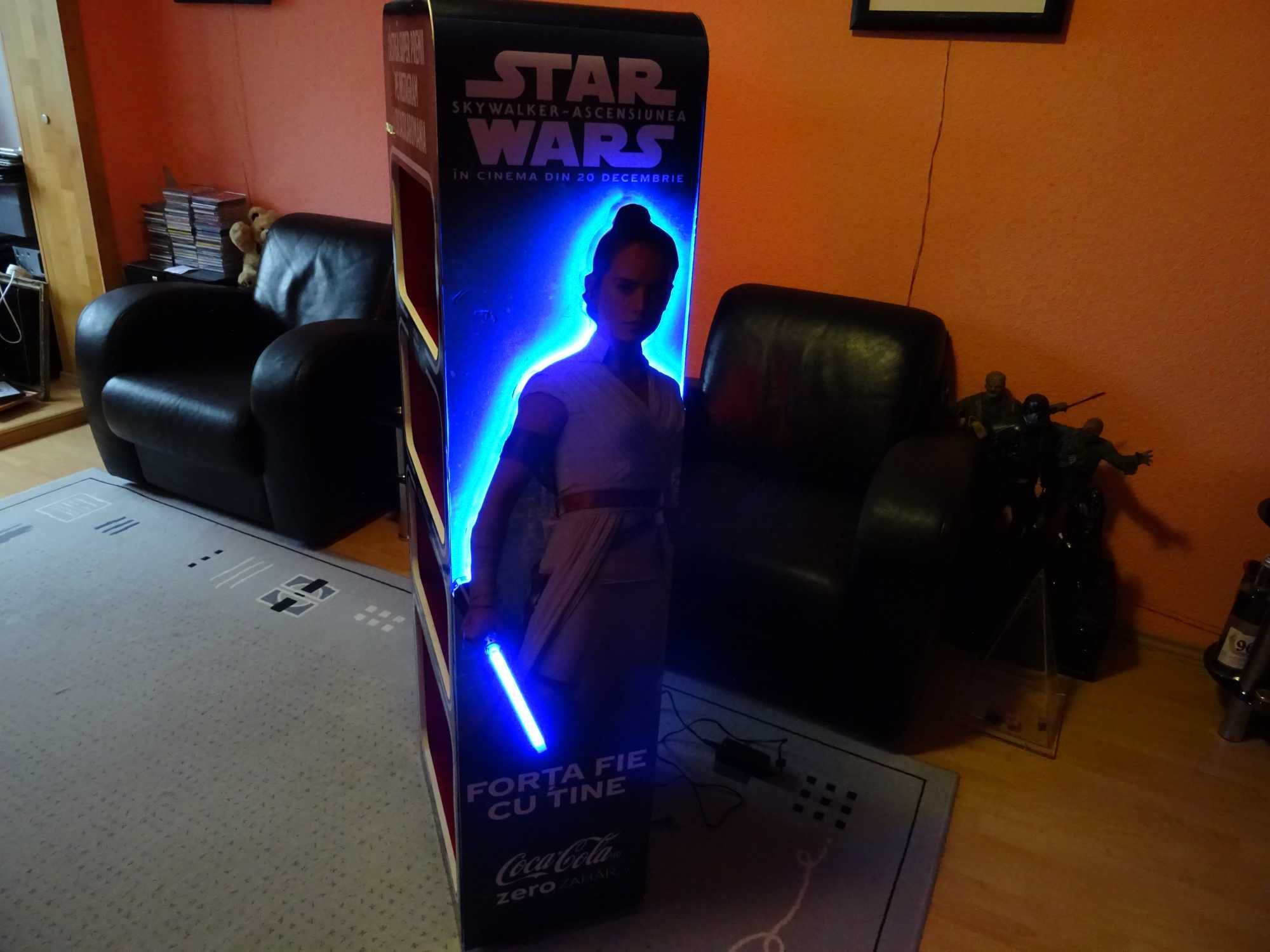 STAR WARS COCA COLA mobila rafturi iluminat led pt. colectie figurine