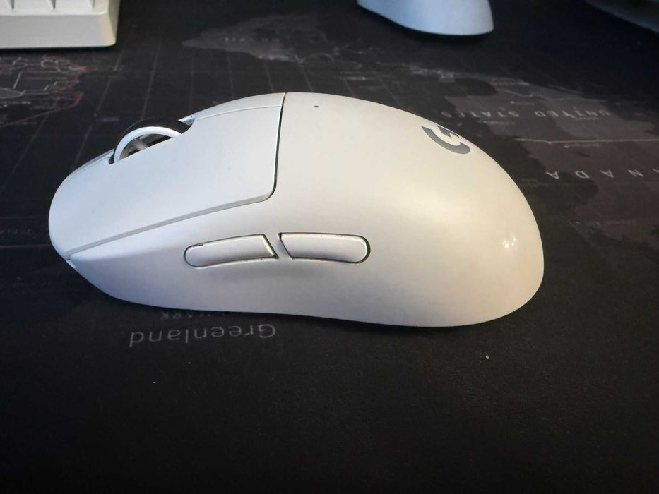 Мишка Logitech G Pro X Superlight White + ICE tiger v2 scates