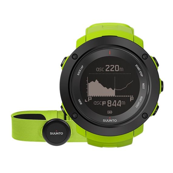 Спортен часовник Suunto Ambit 3 Run Lime + пулсомер