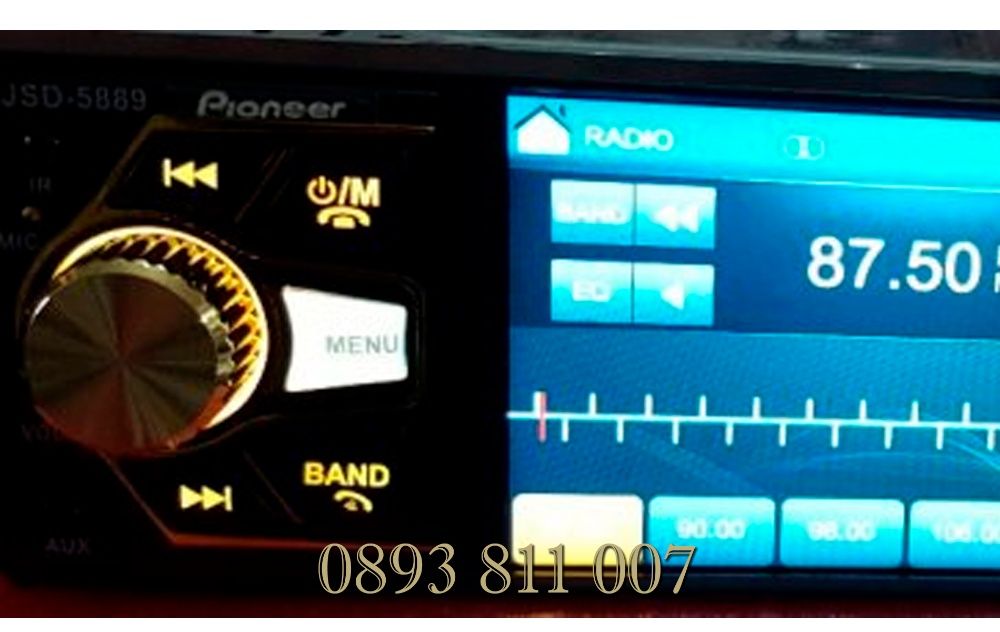 Цветен Pioneer Мултимедиа за кола 1-din Mp3, Mp4, Mp5 Car Player , Муз