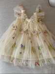 Rochie cu tulle si fluturas crem fetițe