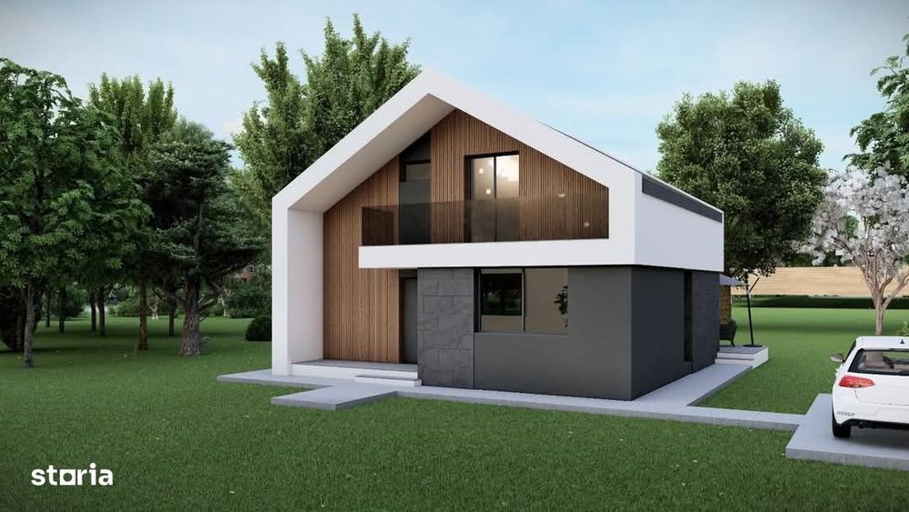 Vila cu 350mp curte - comuna Berceni - Proiect modern