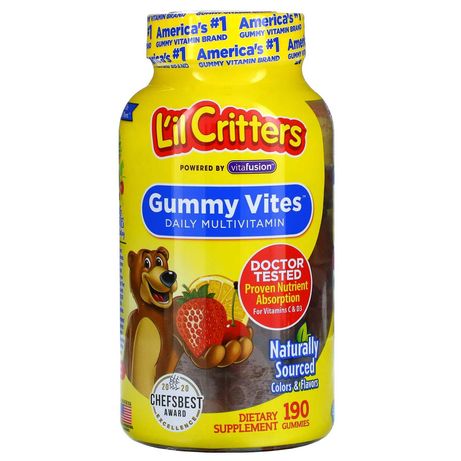 Американские детские мультивитамины Lil Critters 190 шт