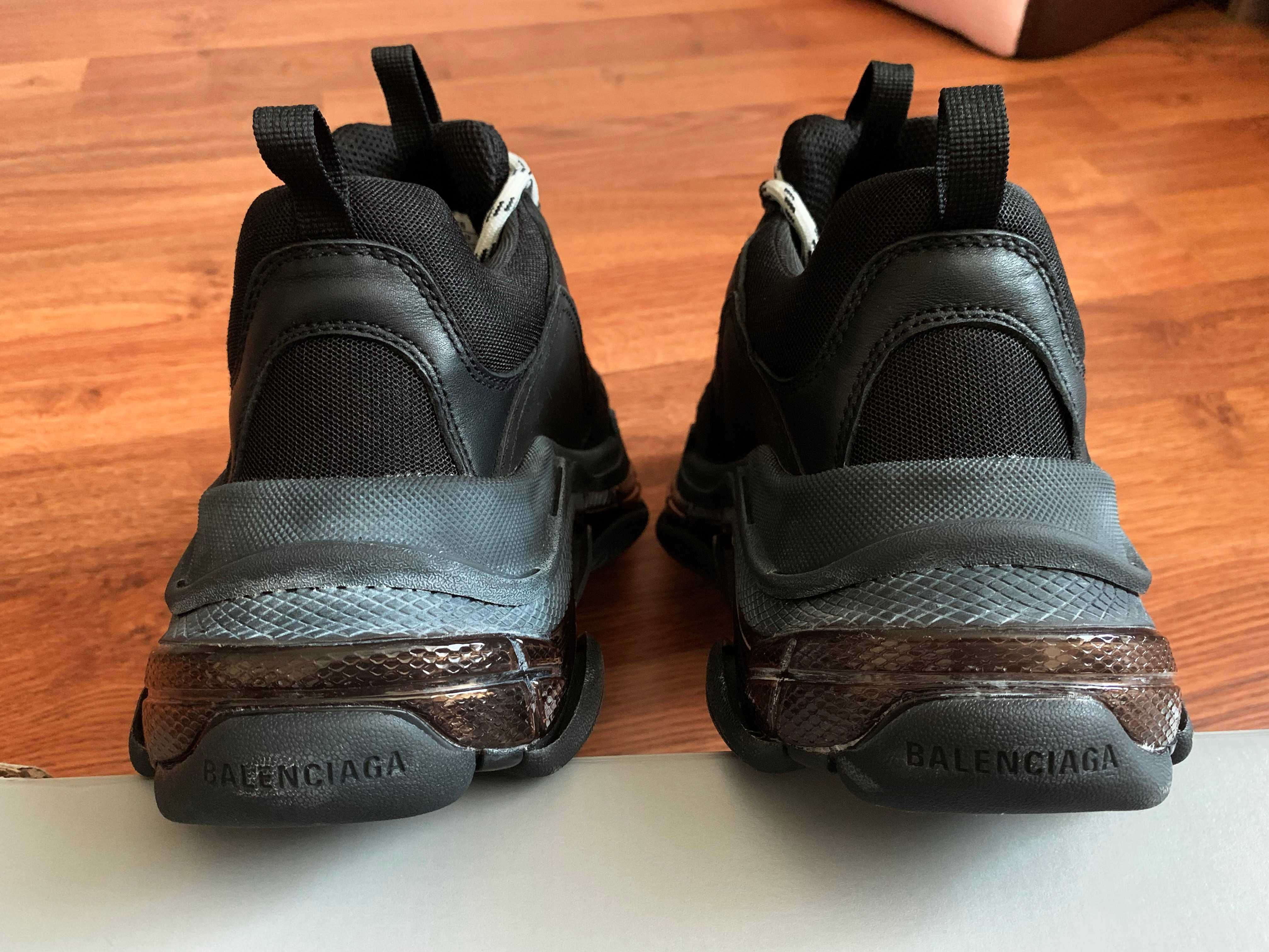 Sneakers BALENCIAGA TRIPLE S Clear Sole_Full Black_Marime 43_ORIGINALI