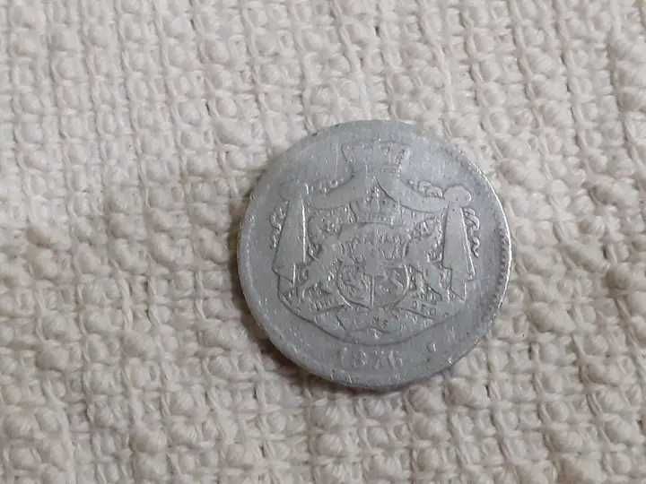 Moneda 2 lei 1876, Argint,  10 grame