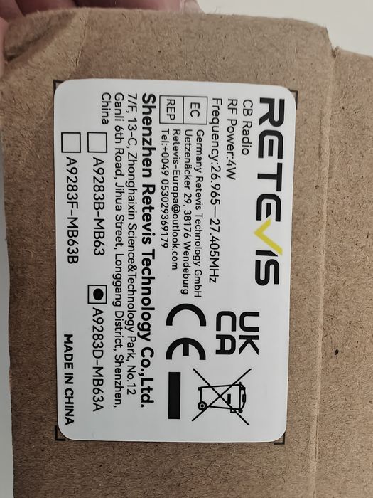 Statie CB Retevis MB63A (Avanti Mario) versiunea PRO