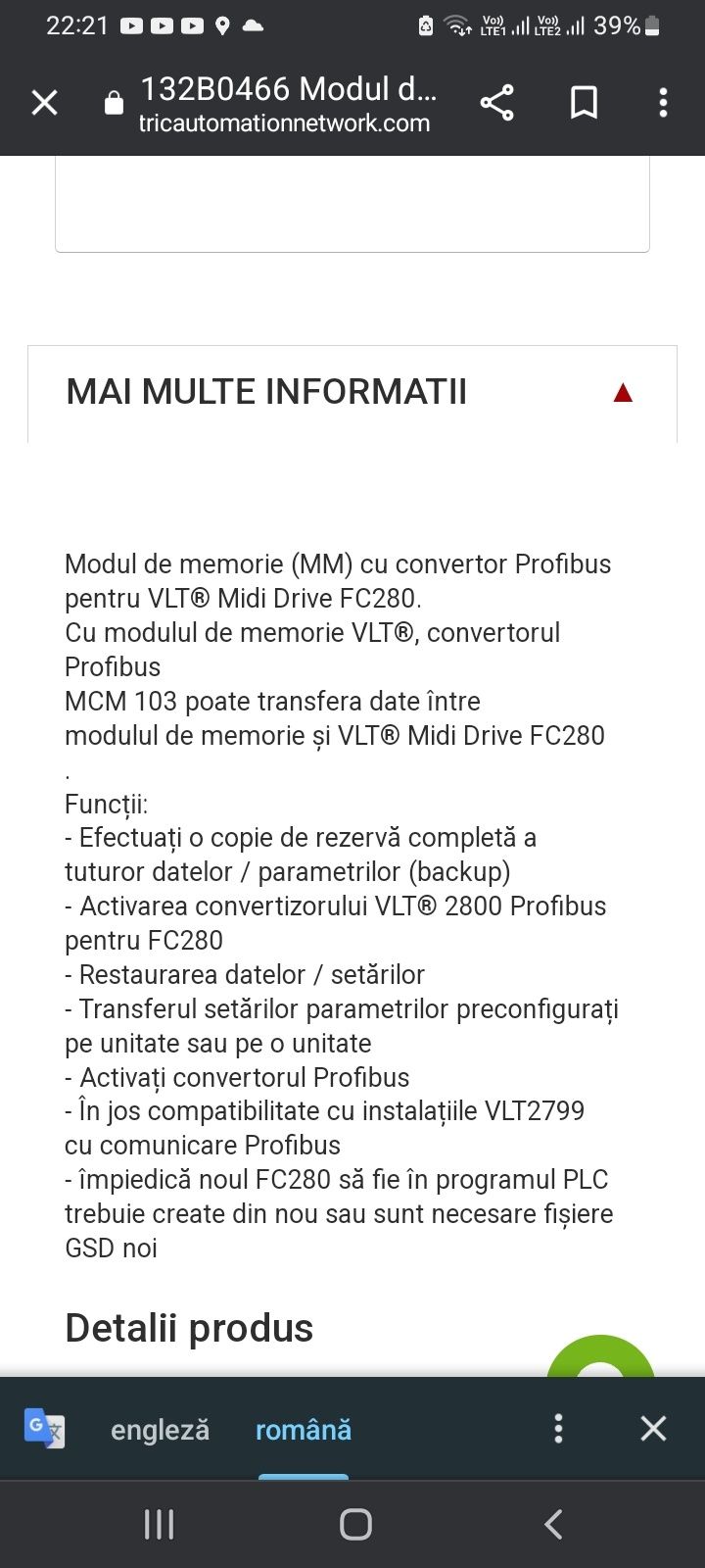 MCM103 danfoss memori modul