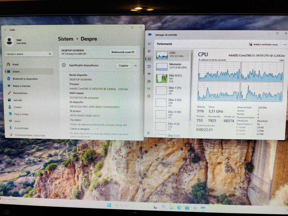 PC HP Compaq pro 6300 SFF Intel core i5 3470