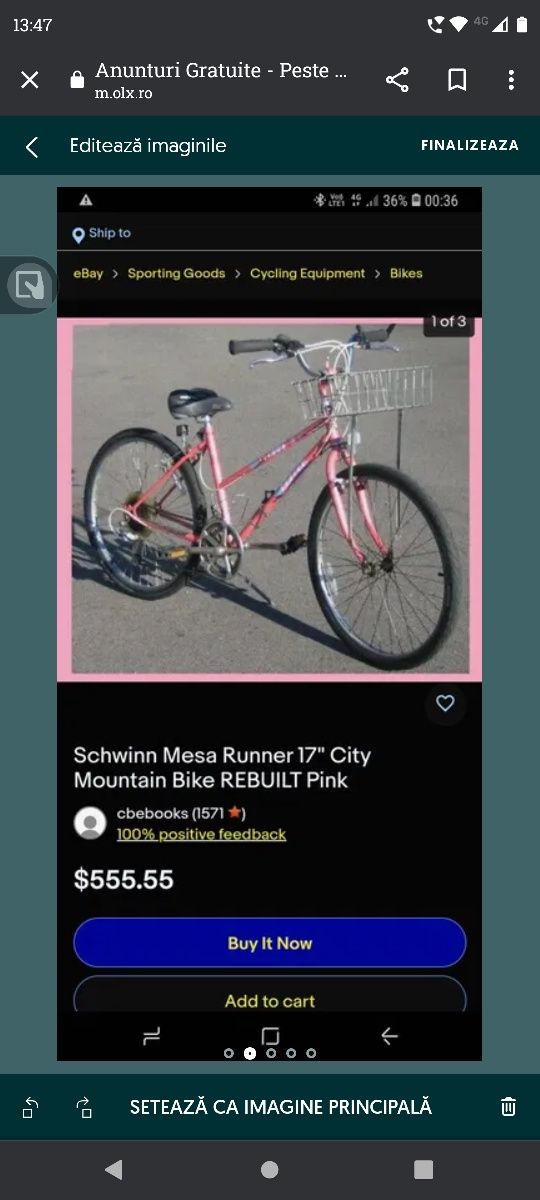 Bicicleta schwinn adusa din America vând schimb