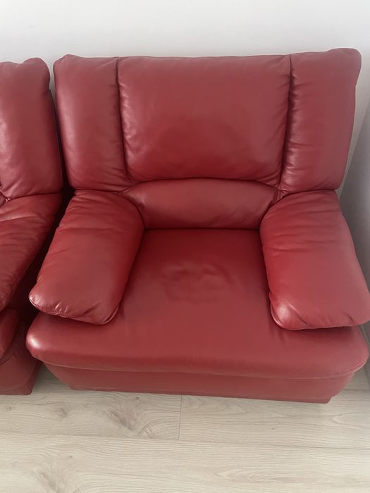 canapea si 2 fotolii piele