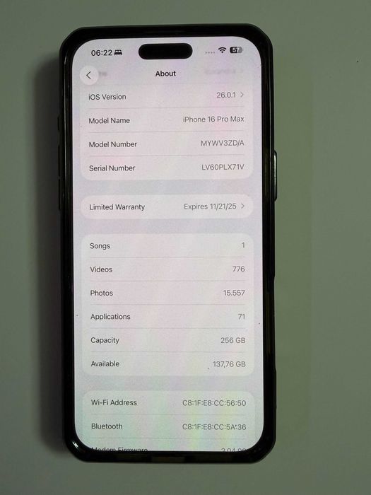 iPhone 16 Pro Max 256 GB Garantie Inclusa Liber de retea