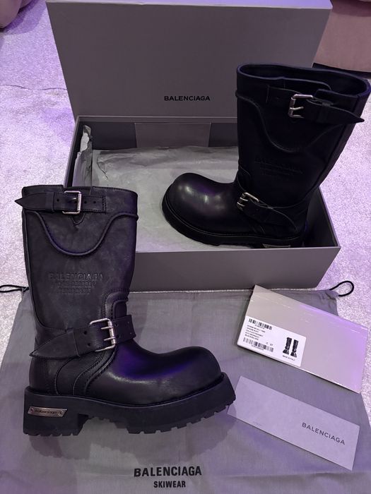 Ghete balenciaga buckle-strap biker boots ///