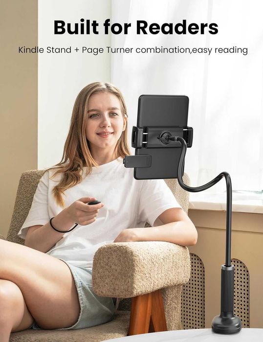 VOLTIFYMAX поставка за таблет с обръщач на страници Kindle, 4.7''-11''