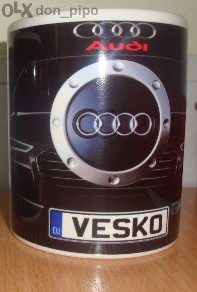 Уникална Чаша на Ауди с Ваше Име или Номер! Audi !