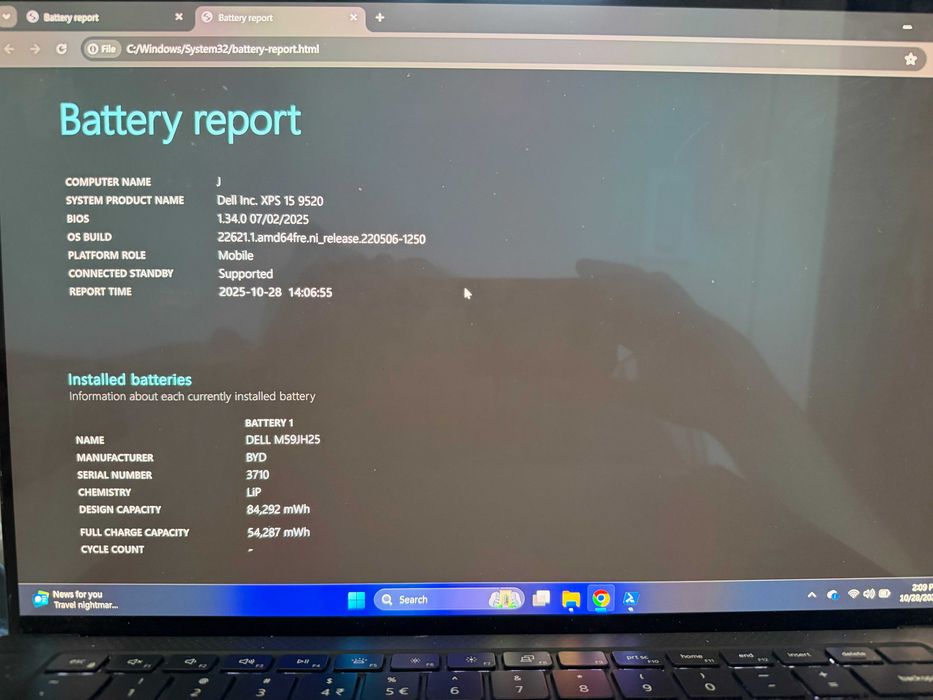 Laptop Dell XPS 15 9520 i7 / 32GB / 1TB SSD / RTX 3050 Ti UHD + Touch