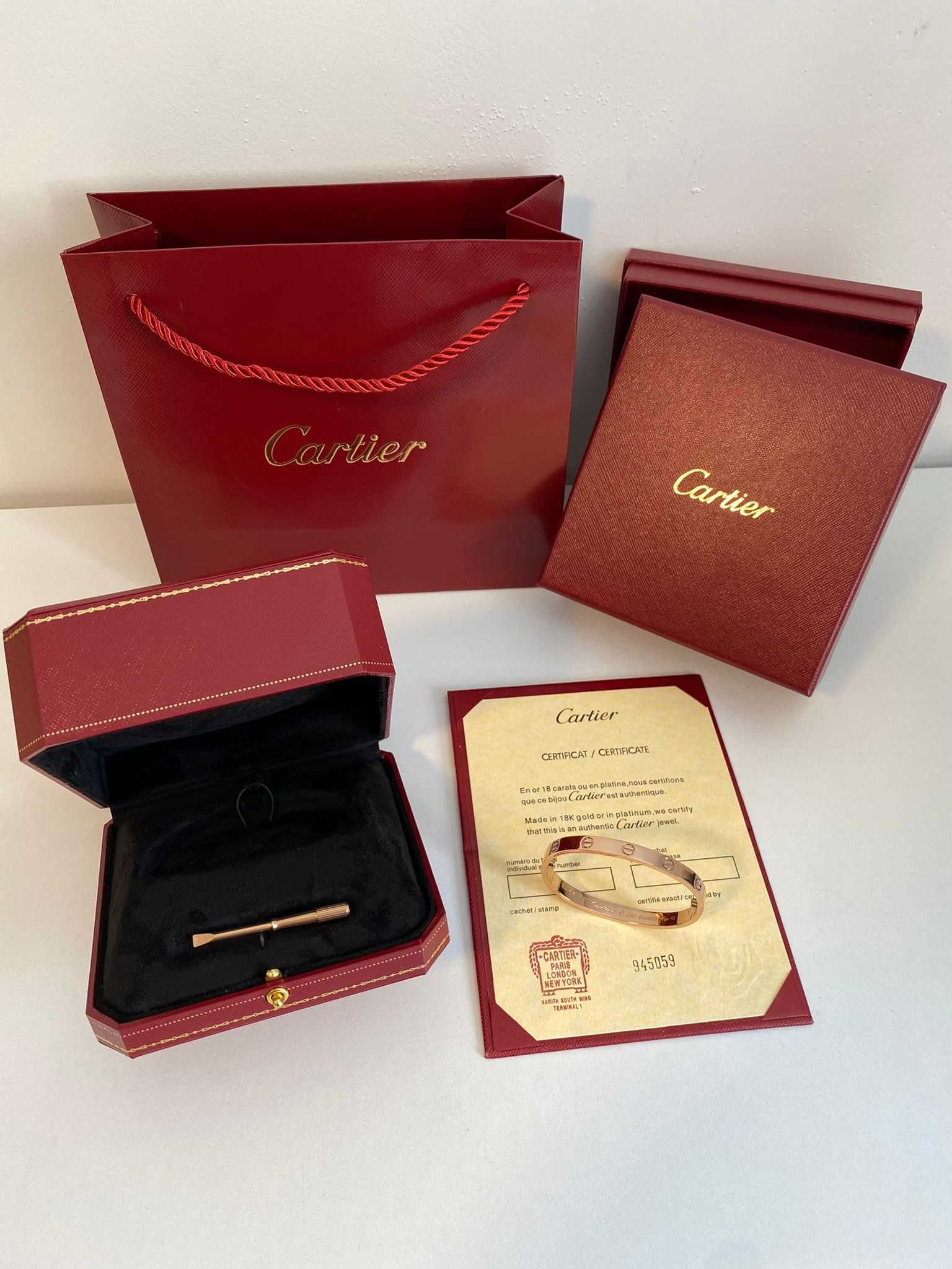 Brățară Cartier 19 Aur roz 750