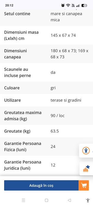 Set gradina/terasa ratan