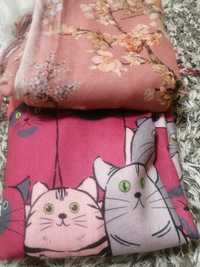 Нови кашмирени шалове с котета и черешови клонки-топли и мекички180см