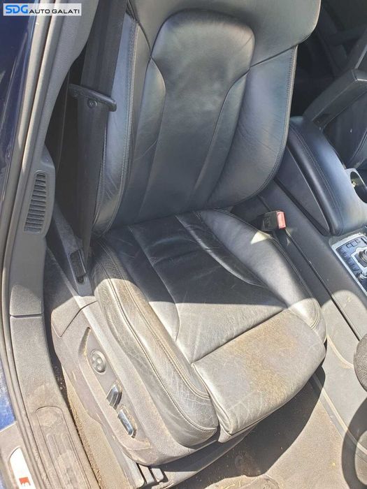 Interior 7 Locuri Piele Neagra cu Incalzire Scaune Fata Stanga Dreapta Bancheta Spate Audi Q7 Facelift 2007 - 2015 [C6339] [C6340] [C6341] [C6417]