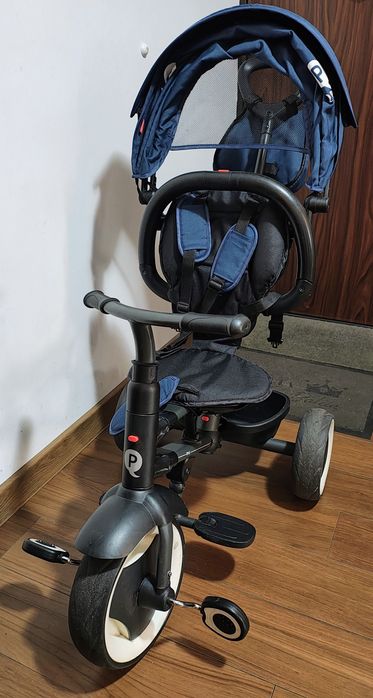 Tricicleta pliabila pentru copii Rito Plus, +12 luni, Albastru, Qplay