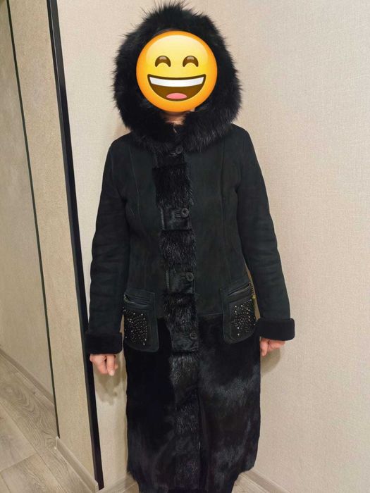 Дубленка натуральная с норковыми вставками. Торг имеется