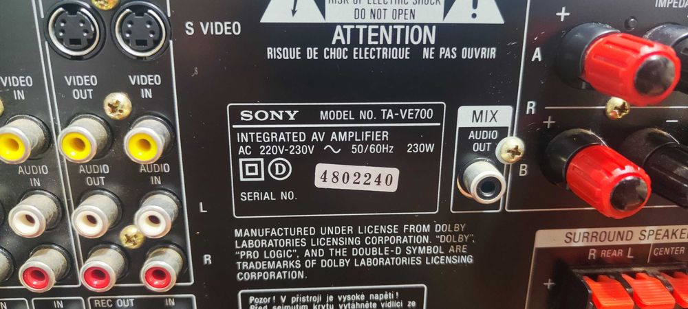 Amplificator Audio Sony TA-VE700 Statie Audio